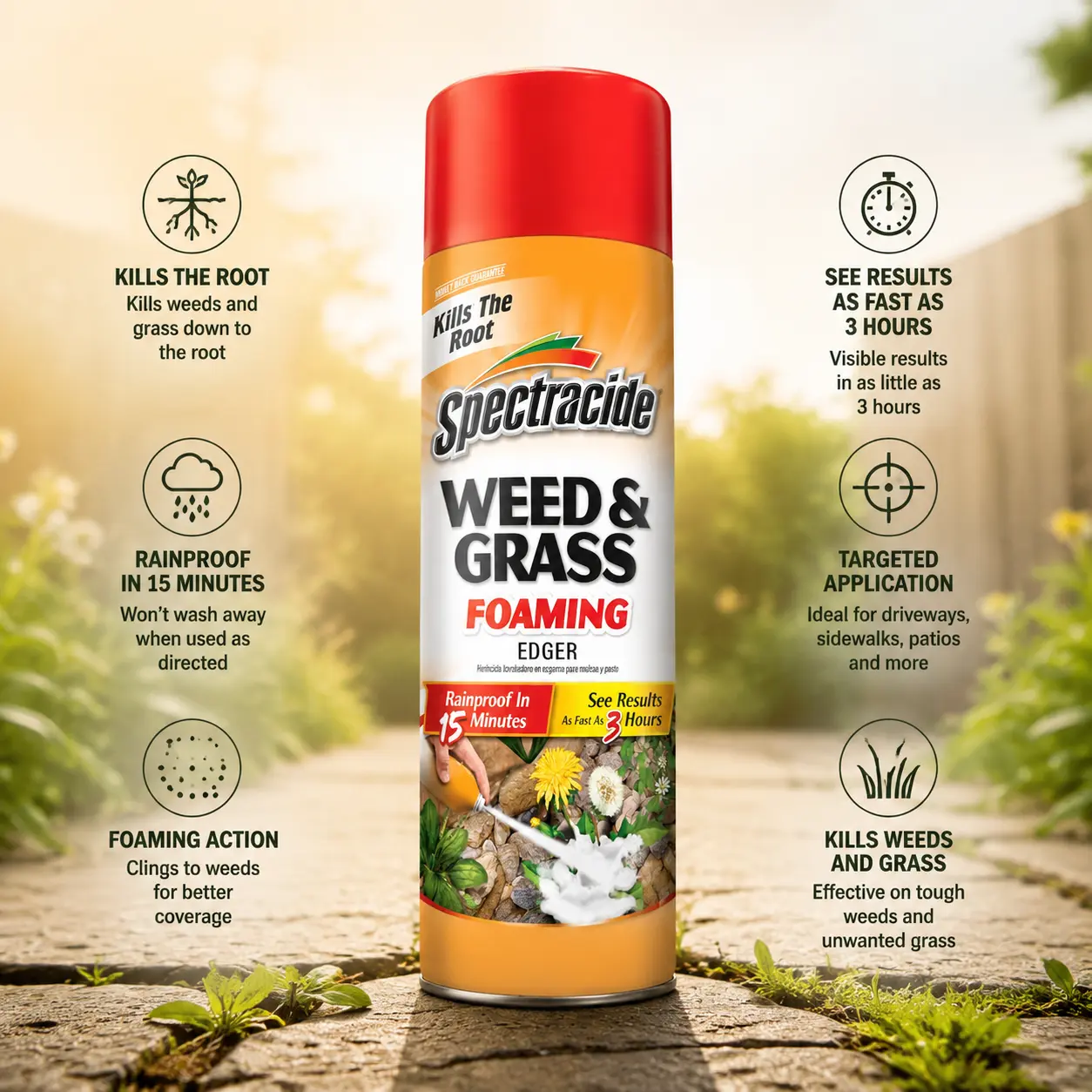 Spectracide Weed & Grass Foaming Edger (17 oz), 1 Count German Cockroach Gel Bait Insecticide
