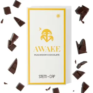 Stem+Cap Awake Cordyceps Mushroom Chocolate Bar Organic