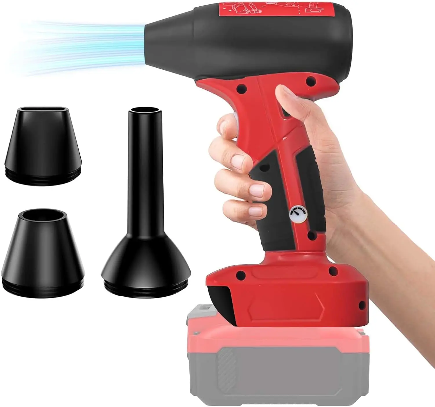 Cordless Mini Jet Blower Compatible with Craftsman V20 20V Battery, 4-Speed Handheld Air Duster with 3 Nozzles for Car, Patio and Workshop Cleaning (Battery Not Included)