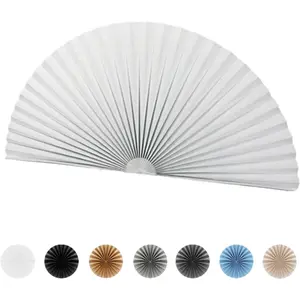 Arch Window Pleated Blinds Half Circle Half Moon Round Cordless Non-Woven Self Adhesive Window Cover Easy to Cut & Install