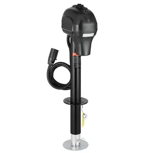 VEVOR Electric Trailer Jack, TikTokShopBlackFriday, 3500 lbs, Heavy Duty RV Electric Power Tongue Jack with 7-pin Connector, Manual Crank Handle & Weatherproof Jack Cover, 9.5"-27.5" Lift, for Trailers, Campers & RVs, Black