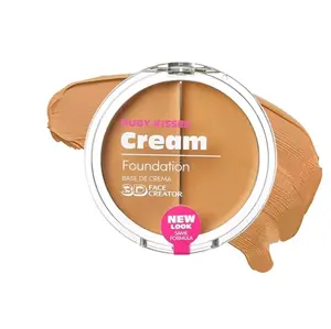 Rubykisses RDF09 Cream Foundation Duo 3D Face Creator - New Look Same Formula for Flawless Coverage Level RDF09