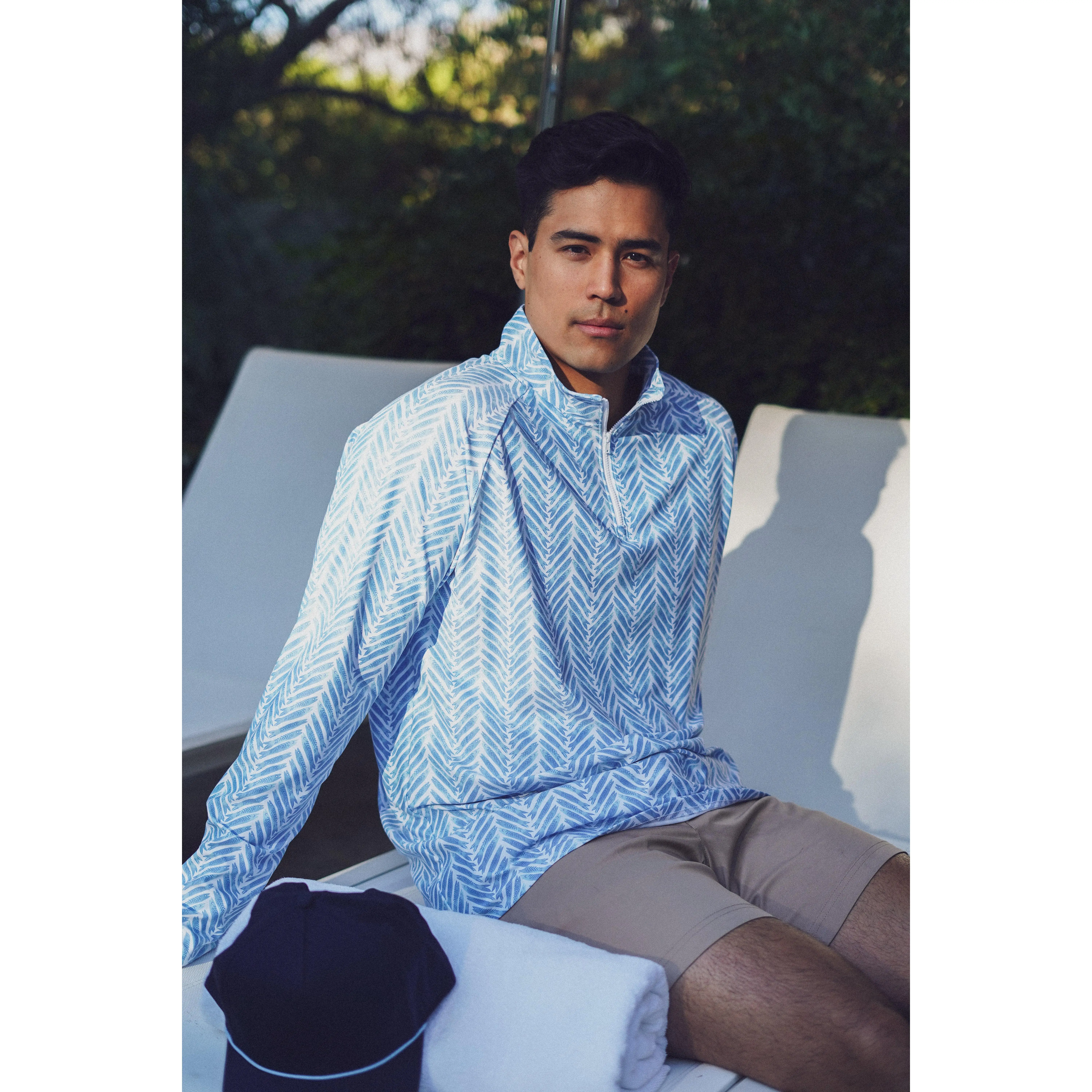 The Captain 1/4 Zip Pullover - Herringbone