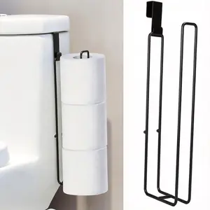 Modern Bathroom Decor Wall-Mounted Luxury Toilet Paper Holder - Home Accessories, Bathroom Accessories, Waterproof Non-Slip Tissue Roll Stand, Kitchen Paper Towel Hook, Toothbrush Holder, High-Pressure Silicone Plunger