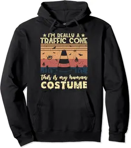 Ki Vintage I'm Really A Traffic Cone Halloween Costume Pullover Hoodie - Armandoand Shop 60B0BV6GSNF5