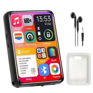 hd mp4 player Tech HD screen Voice Recorder Mini Music MP3 Player Bluetooth 5.4 2.4-inch Touch Screen HiFi Lossless 32GB Memory Built-in Speaker Digital Clock Headphone Adapter Digital