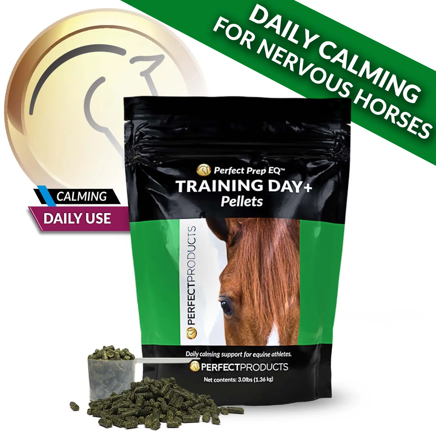 Perfect Prep EQ Training Day+ Horse Calming Pellets