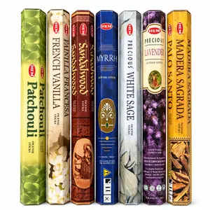 HEM Incense Sticks Variety Pack, 7 Boxes, 140 Sticks Total, Assorted Aromatherapy Incense for Meditation, Yoga, Prayer, Relaxation, Cleansing, Spiritual Rituals & Home Fragrance