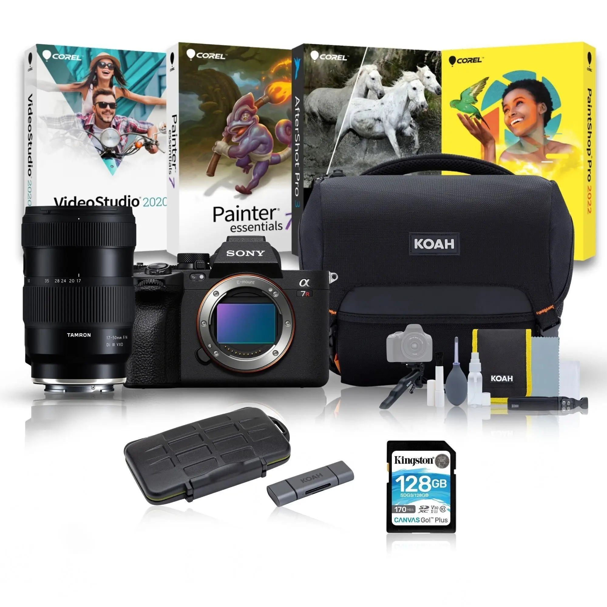 Sony Alpha 7 Mark V Full-Frame Mirrorless Camera Body with 17-50mm Lens, Editing Software, AI Processing, Real-Time Recognition, Fast Auto Focus for Photographers