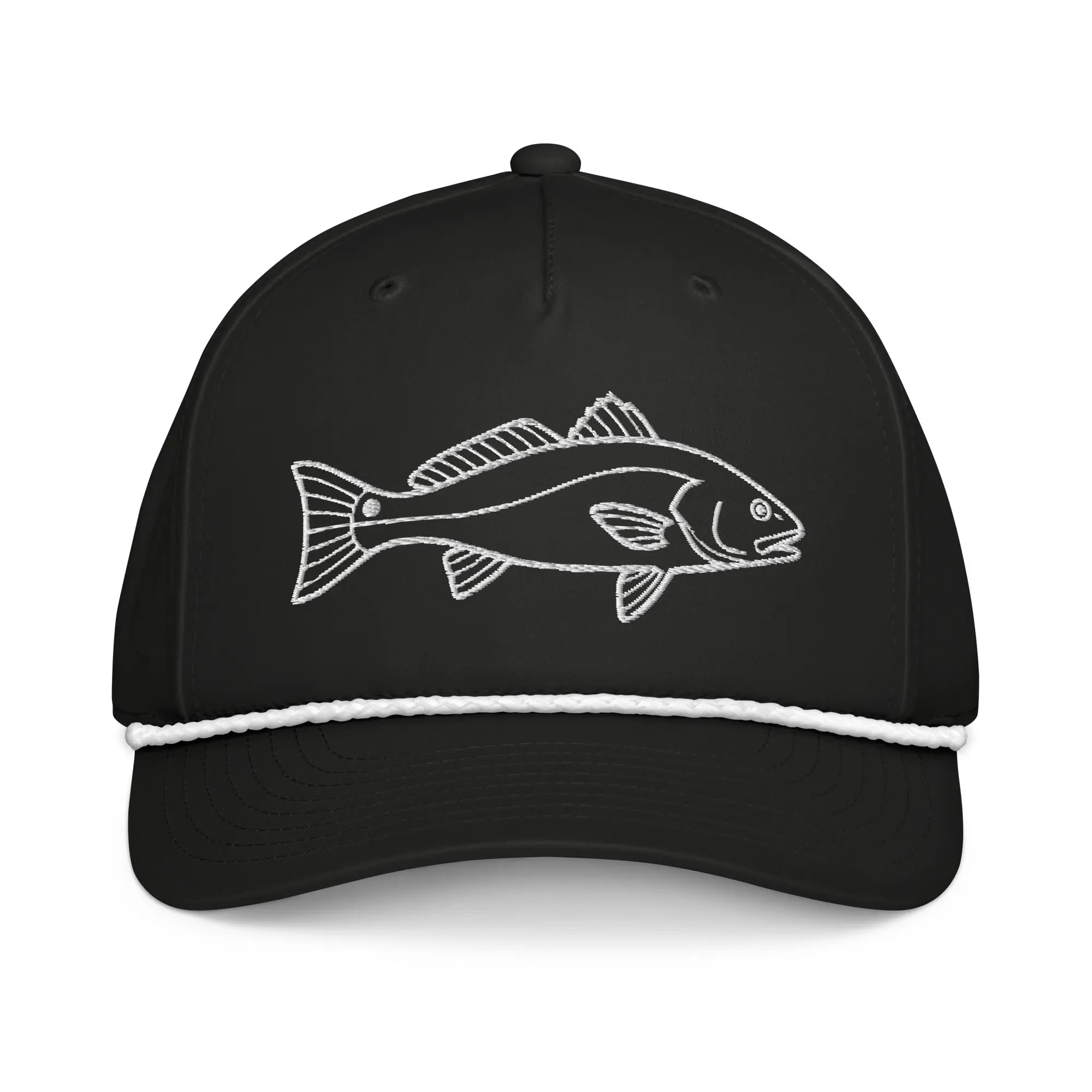FLR Black Redfish Rope Cap | Florida Inshore Fishing Hat