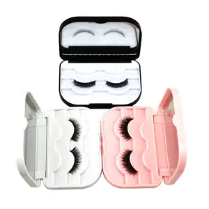 1pc Triple-Pack Cosmetic False Eyelash Storage Box, False Lashes Packaging Case, Convenient Makeup Organizer, Essential Beauty Accessory, Compact Size