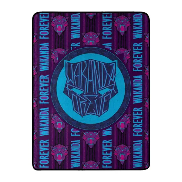 Black Panther Wakanda Forever Sign of Strength Blanket