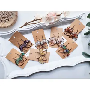 Tree of Life Drop Earrings || Bronze