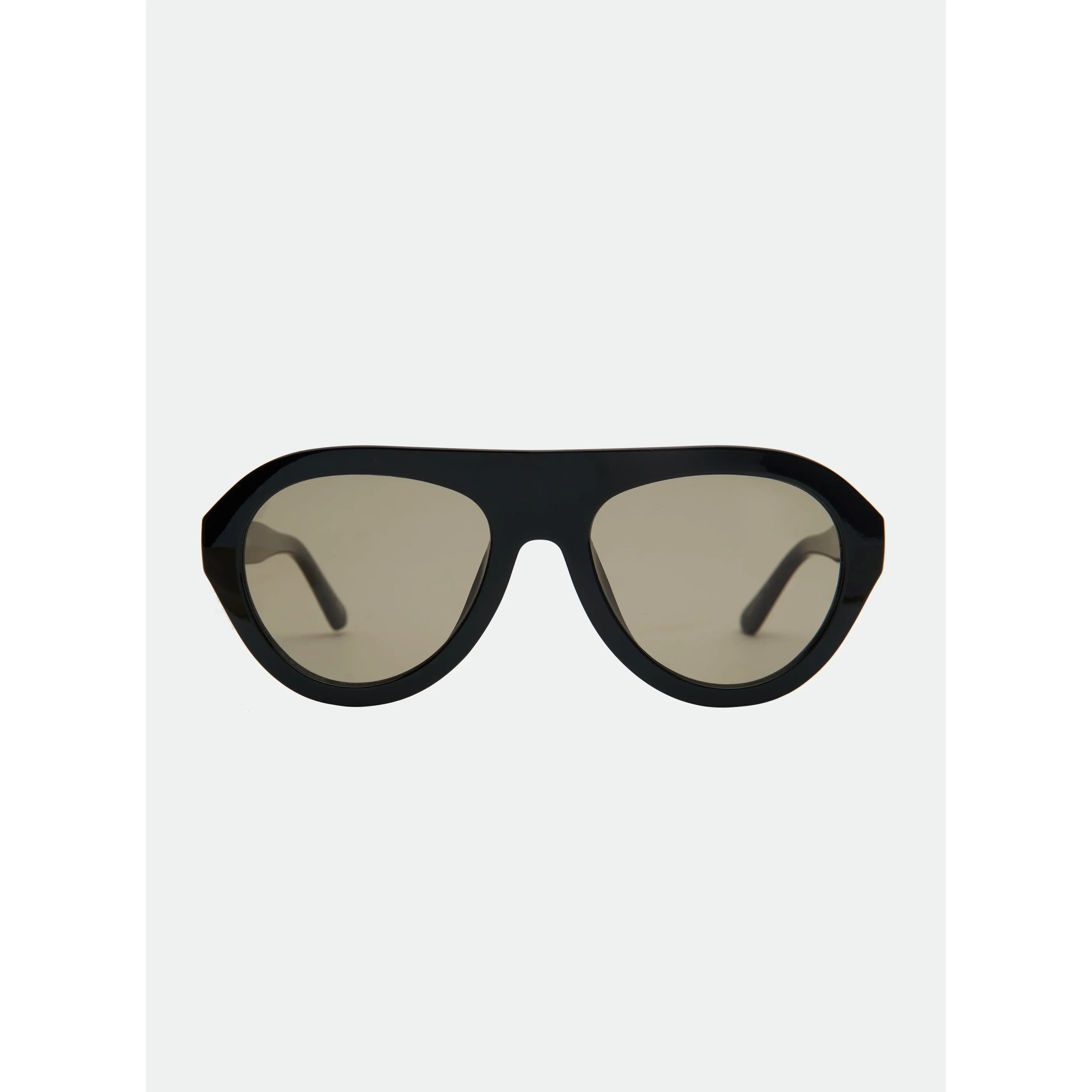 Oversized Chunky Aviator Fashion Sunglasses - Designer-Inspired Black Frame with Smoke Green Lenses, Lightweight & Durable with 100% UV Protection, Lightweight Durable Sunglasses, High Quality Sunglasses