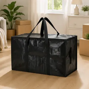 Extra-Large Heavy-Duty Moving Bag – Waterproof Storage Tote with Handles and Zipper | Collapsible | Ideal for College Dorms, General Storage, Grocery Shopping, Insulated Hot/Cold Food Transport (Pizza Delivery, Catering), Reusable & Durable Foldable