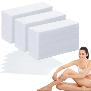 300PCS Non-Woven Wax Strips for Hair Removal - Smooth, Gentle Salon Cosmetic Body Care Waxing Paper (1.6x3.9in) for Arms, Legs, Facial Use - Soft, Durable, Easy to Operate