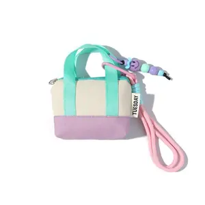 SleekHush Dopamine Pink Mini Handbag, Multifunctional Storage Bag Coin Purse Card Holder, Cute Trendy Daily Bag