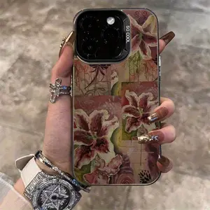 Vintage lily pink case, simple and upscale cushion, drop-resistant matte finish. Compatible with iPhone 17, 16, 15, 14, 13, 12, 11, XS, XS Max, XR, 16E, 7P, 8P phone cases. It makes a holiday gift for friends, family, and yourself.