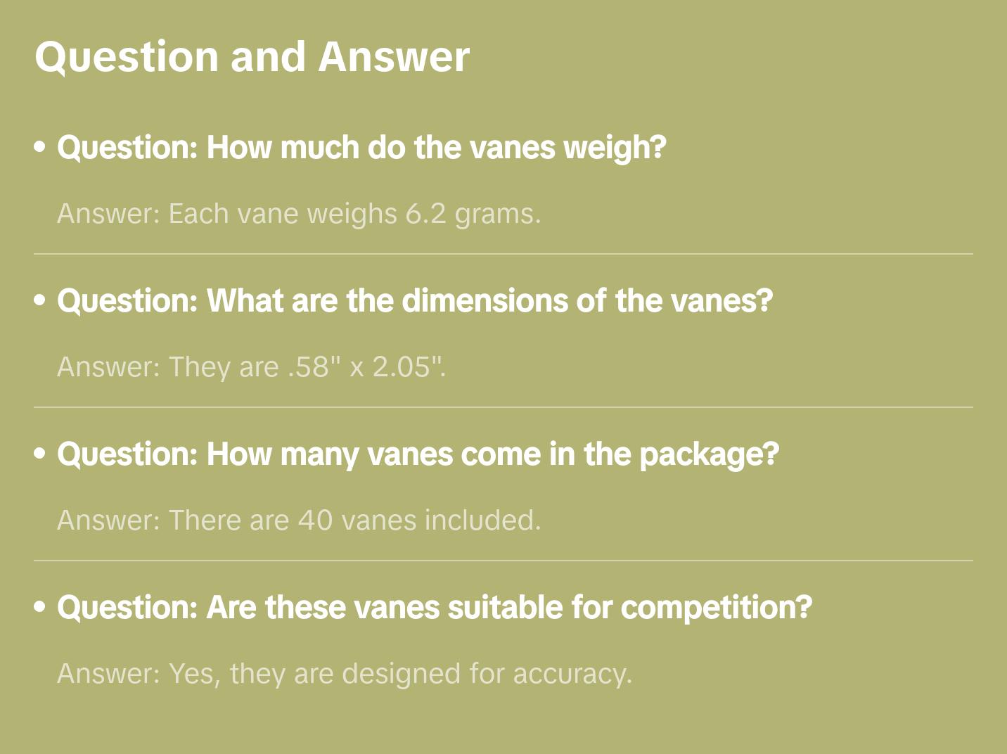 AAE HYBRID - HP ARROW VANES