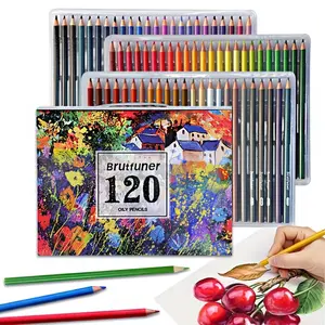 120pcs Premium Oil-Based Colored Pencils Set, 6B Lead, 3.0mm Core, Lightweight, Multi-Use for Art & Office, Gift Box Included