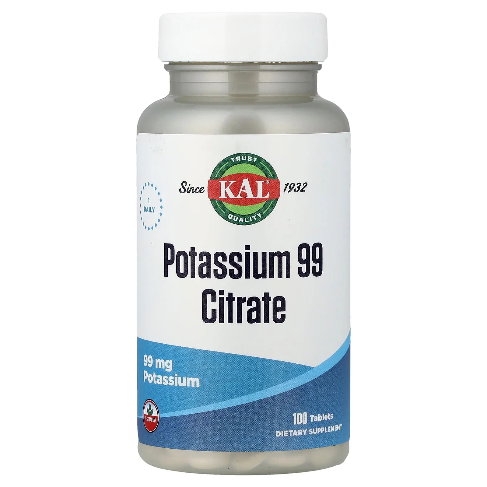 KAL Potassium 99 Citrate, 99 mg, 100 Tablets