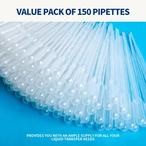 150PCS 3ML Plastic Transfer Pipettes Eye Dropper, Disposable Essential Oils Pipettes Dropper Makeup Tool Science and Lab