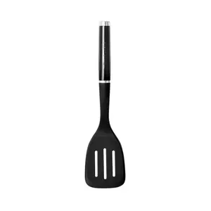 KitchenAid Slotted Turner Kitchenware, 3.5x8.5 in, Black ABS-Nylon Construction, Model 6009331, Cooking Utensil
