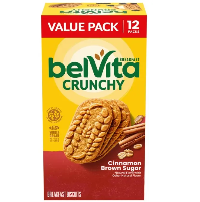 belVita Cinnamon Brown Sugar Breakfast Biscuits, Value Pack, 12 Packs (4 Biscuits Per Pack) belVita Cinnamon Brown Sugar Breakfast Biscuits, Value Pack, 12 Packs (4 Biscuits Per Pack)