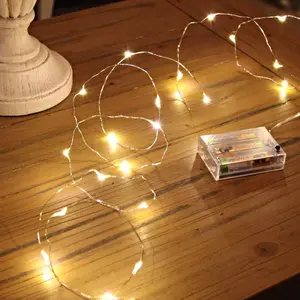 Mothers Day Gifts Led Fairy Lights Battery Operated, 1 Pack Mini Battery Powered Copper Wire Starry Fairy Lights for Bedroom, Christmas, Parties, Wedding, Centerpiece, Decoration (5m/16ft Warm White)