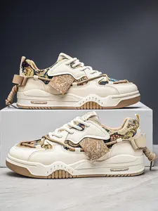 Men's Chunky Platform Training Trainers - Trendy, Colorful Casual Athletic Shoes