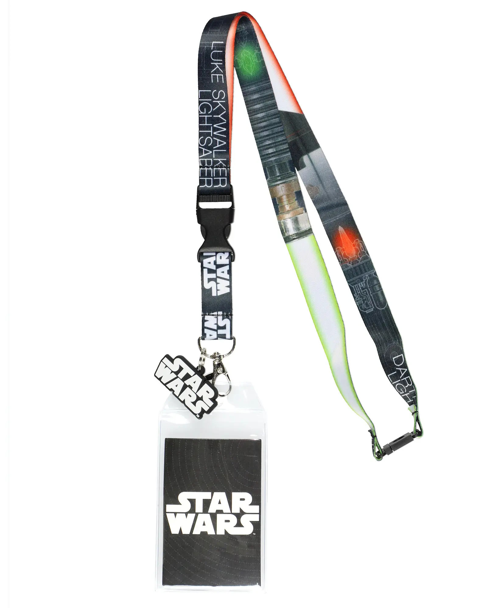 Star Wars Skywalker Darth Vader Lightsaber Reversible ID Badge Holder Lanyard For IDs, Keys, Wallets