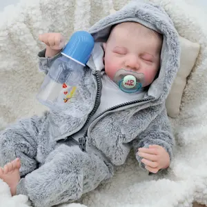 Realistic Reborn Baby Dolls Levi 19 Inch Newborn Baby Dolls with Soft Cloth Body Sleeping Lifelike Reborn Baby Dolls Birthday Gift for Kids Age 3+