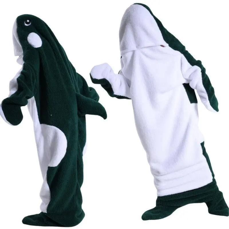 Whale Theme Wearable Blanket, Soft Plush Material, Ideal for Leisure and Sleep, Perfect Gift for Whale Lovers