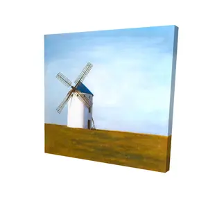 360 Stand 24x24 in. Windmill Nature Landscape Photo Wall Art, 360 Stand Window Decoration, Artistic Living Room Home Decor - Model 2080-2424-LA192, Print, Artistic Wall Arts, Landscape Wall Arts