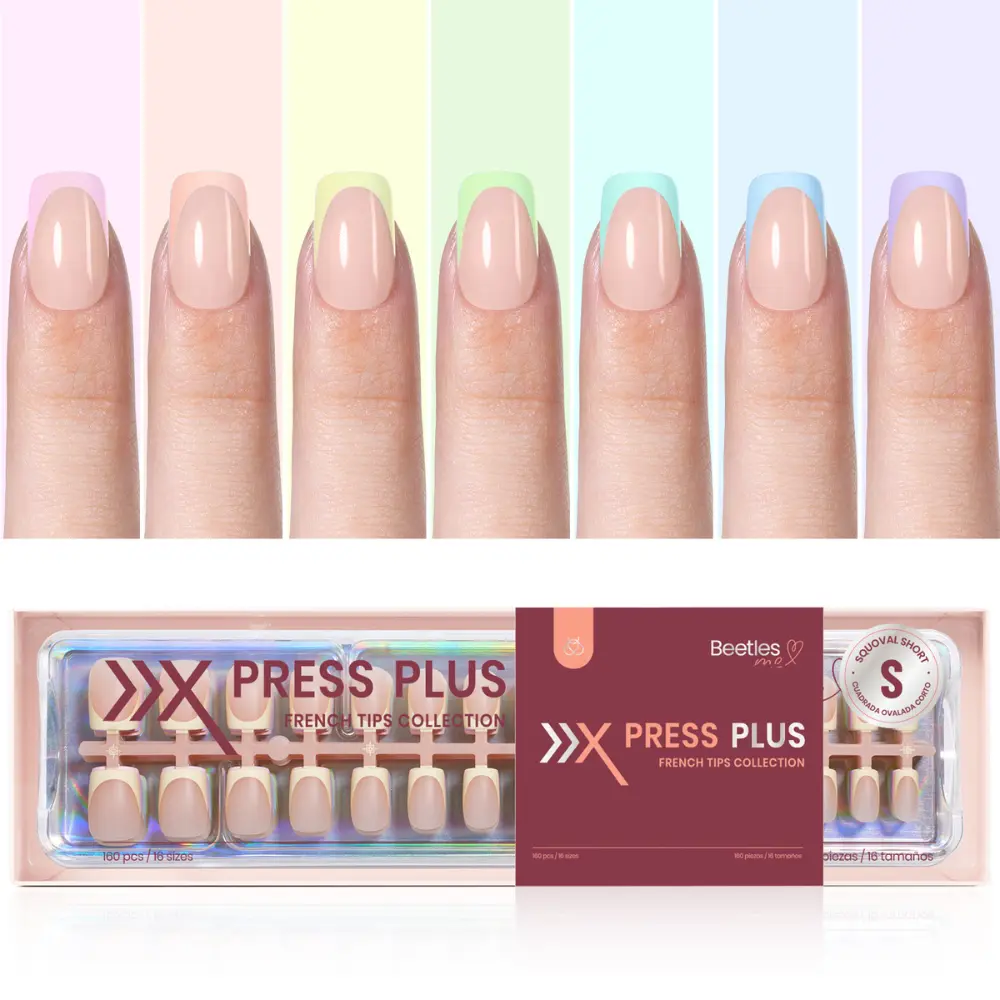 224Pcs 7 Pastel Colors Short Squoval