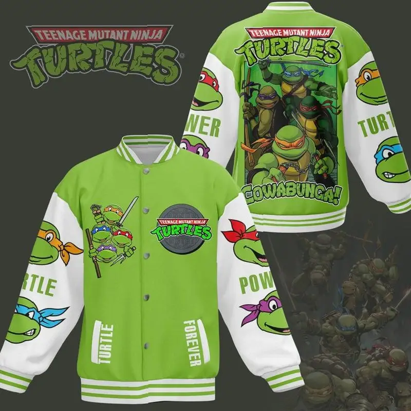 Quality Turtles Bomber Baseball Jacket, Cartoon Baseball Jacket, Movie Bomber Jacket, Comfortable Unisex Bomber, Trendy Jacket, Gift For Fan - Quick D