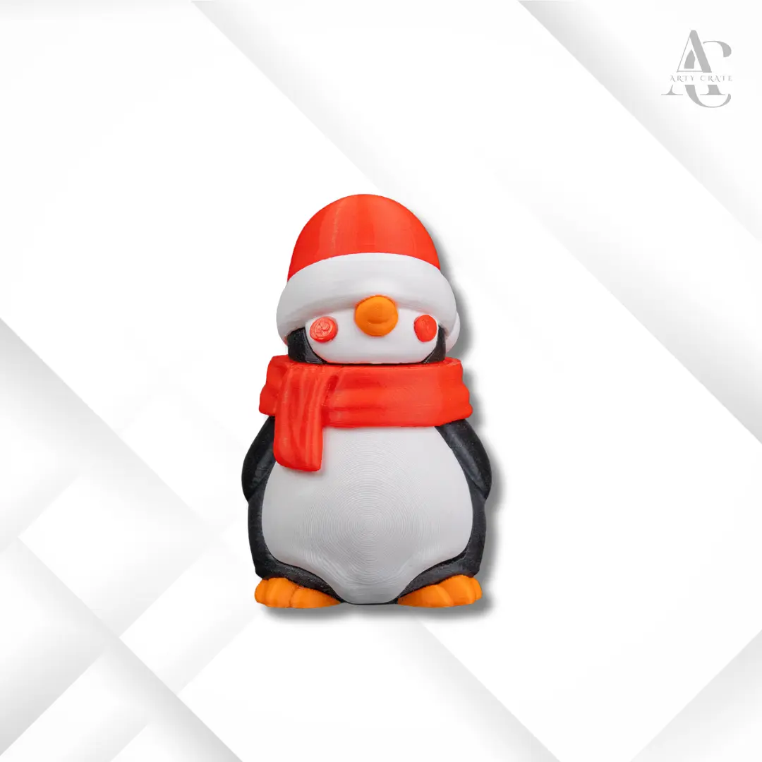 North Pole Tourist Penguin 3D Christmas Tree Ornament Cute Holiday Decor