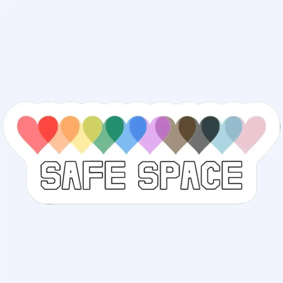 Safe Space Vinyl Sticker 7 in Waterproof Decorative for Classroom & Workplace Indoor Outdoor Use