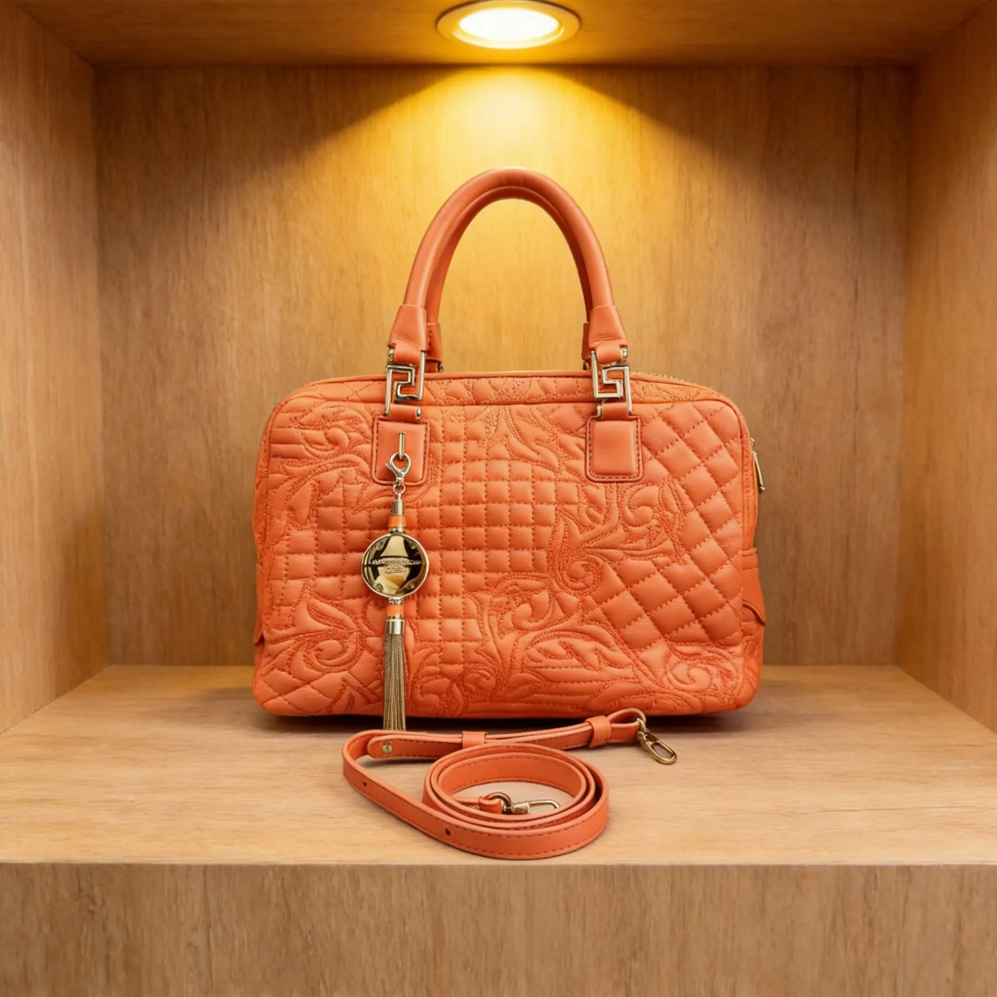 Pre-owned VERSACE Lambskin Shoulder Bag D0609327018