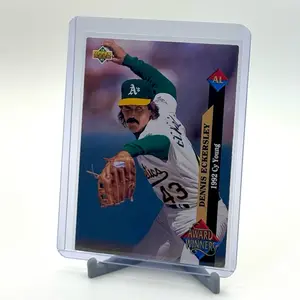 Upper Deck 1993 Dennis Eckersley #489 AL Cy Young Award Winners Baseball Card Iconic Player Collectible Value