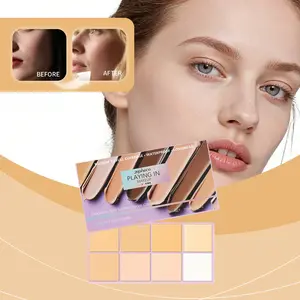Zephoco Soft Mist Gradient Corrector Concealer Palette (Light Shades) - Concealer Makeup, Creamy Texture, Breathable & Long-Lasting Wear 💫
