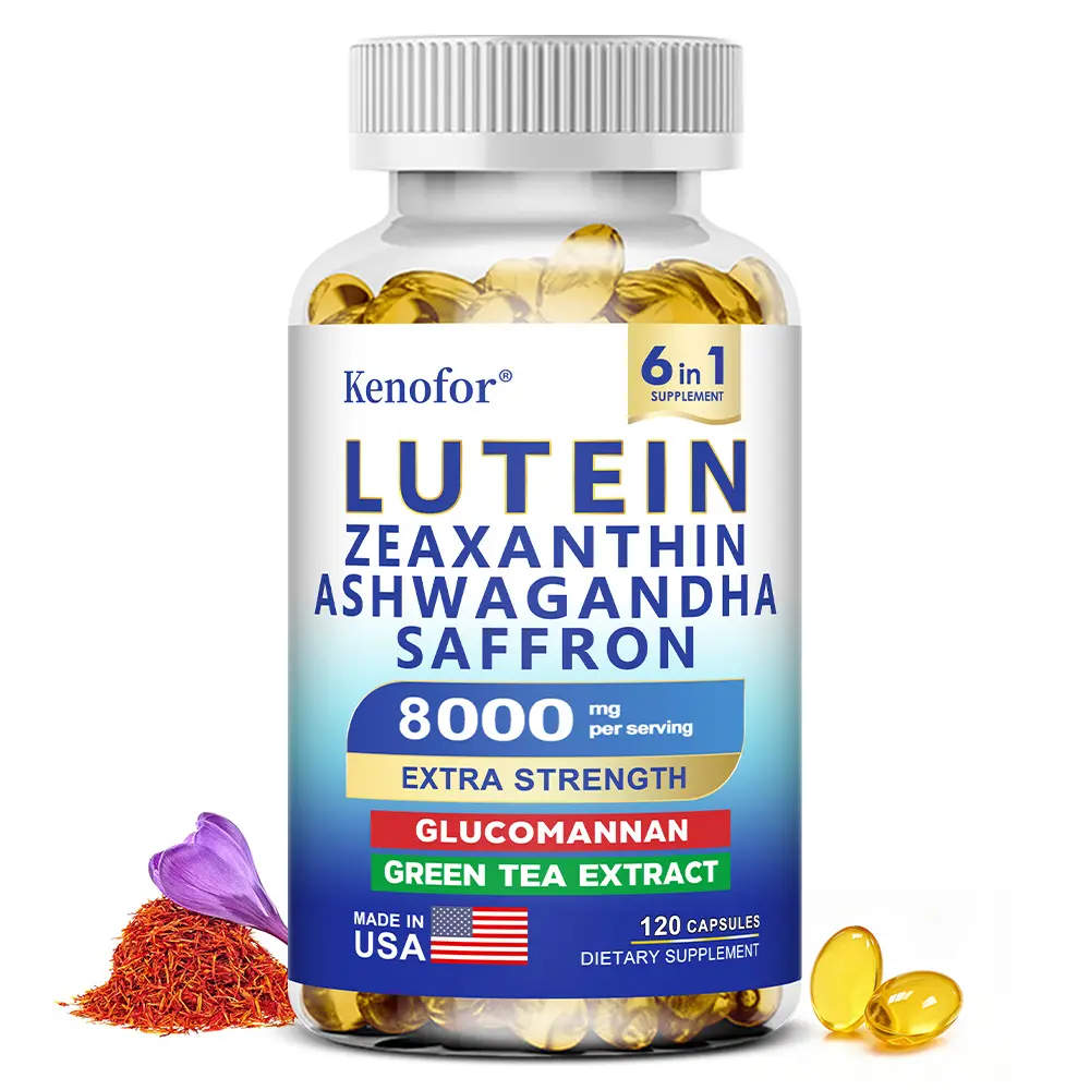 Kenofor Lutein Health Supplement - with Saffron, Ashwagandha - Supports Eye and Vision Health, 120 Capsules