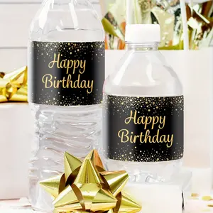 20pc Happy Birthday Water Bottle Labels, Party Decorations Stickers (10 Sheets/pack), Perfect for Birthdays & Parties, Self Adhesive Stickers