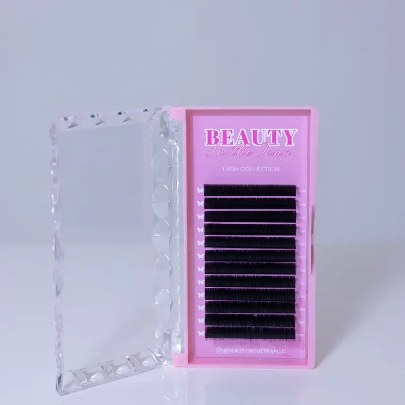 Beauty in the Trap Volume Lash Trays - Lash Supplies for Eyelash Extensions .03 J Curl Bottom Lashes Mixed Lengths for Professional Lash Techs