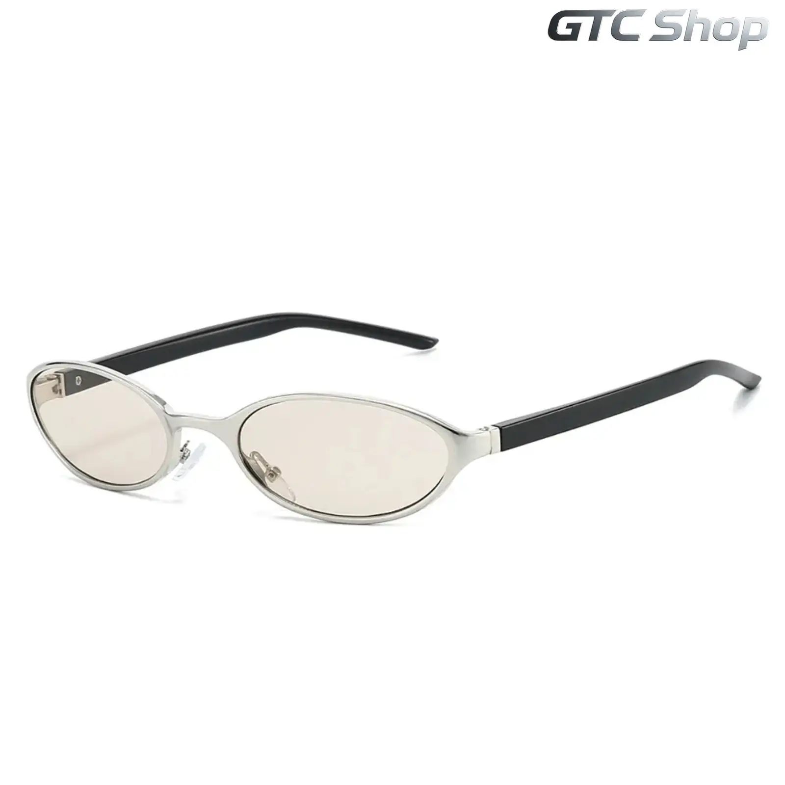 3-Piece Set 2026 New Futuristic Cat Eye Sunglasses, Silver Metal Full Rim Oval UV Protection Eyewear, Korean Fashion Unisex Trendy Shades for Daily Street Styling #summervibes