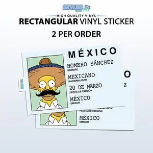 homer Sanchez rectangular vinyl sticker