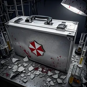 Umbrella Company Biochemistry Suitcase, Cosplay Villainous Item Prop Replica, Umbrella Corporation Sealed Safety Case Toolbox, Airtight Tool Box, Toolbox Storage Box, Metal Tool Storage