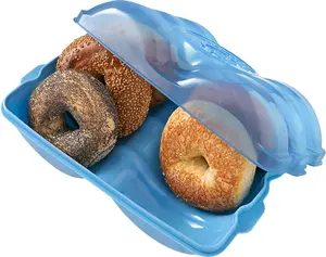 Touch Up Cup Bagel Fresh Holder Container Bread Storage Keeper Saver, Airtight and Reusable, BPA-Free, As Seen On Shark Tank Products, Pack of 1, Holds 6 Bagels