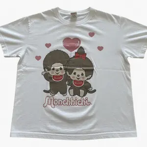 Monchhichi Love Couple Gift Y2K Graphic Tee – Cute Kawaii Matching Shirt for Couples - Vintage Graphic Tee – Unisex S-3XL – Menswear & Womenswear – Streetwear Tops – Casual Cotton Crewneck Shortsleeve T-shirt