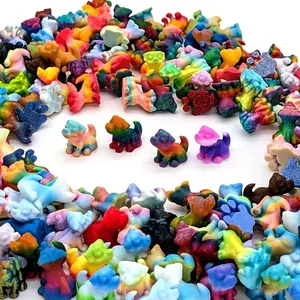 Colorful Mini Dog Model, 100pcs/set 3D Printed Small Dog Decoration, Animal Design Figurines, Desktop & Bookshelf Decoration, Ideal Gift for Indoor & Outdoor Use, Ornaments, Collectible Room Decor, Decorative Home Ornament, Animal Decorations